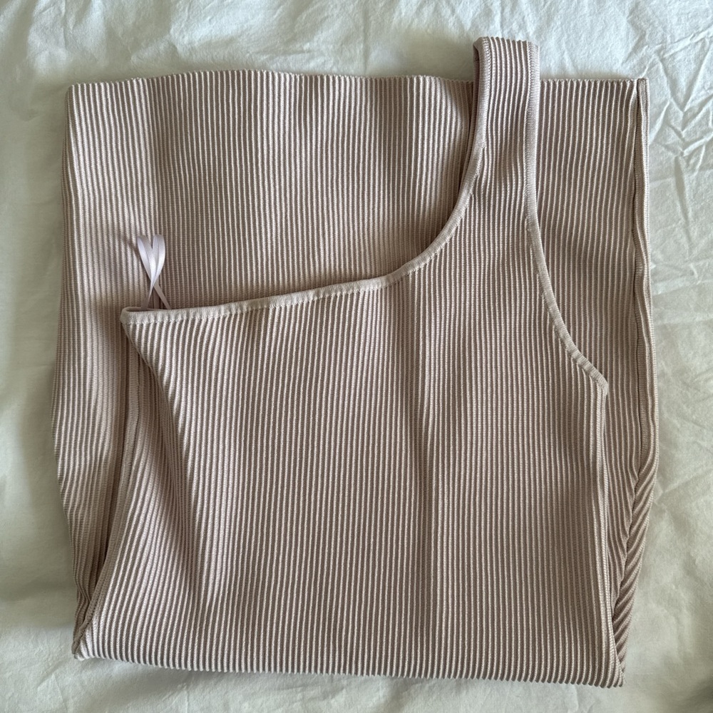 Babaton Ribbed One Shoulder Lilac Dress